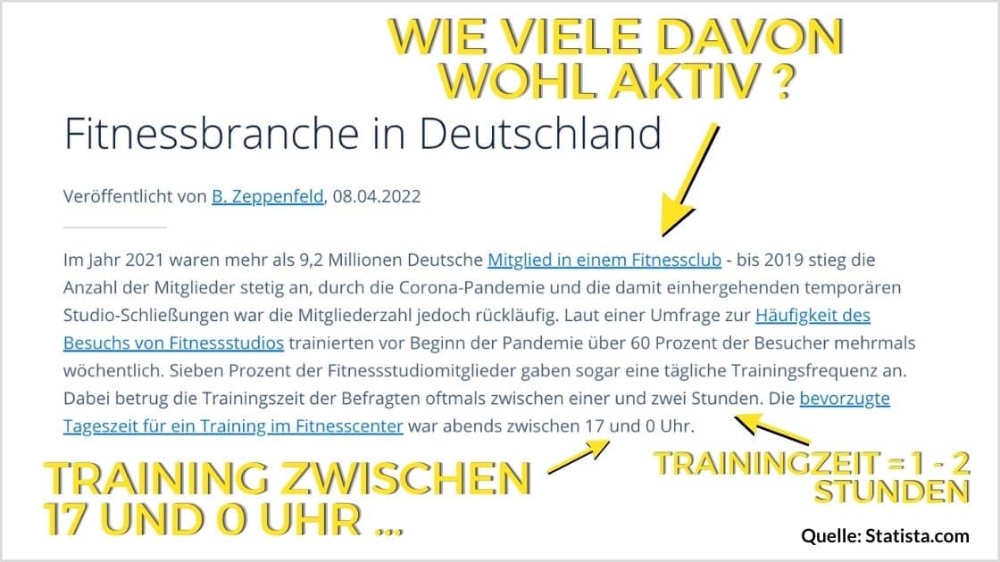 Deutsche Mitglied in einem Fitnessclub
