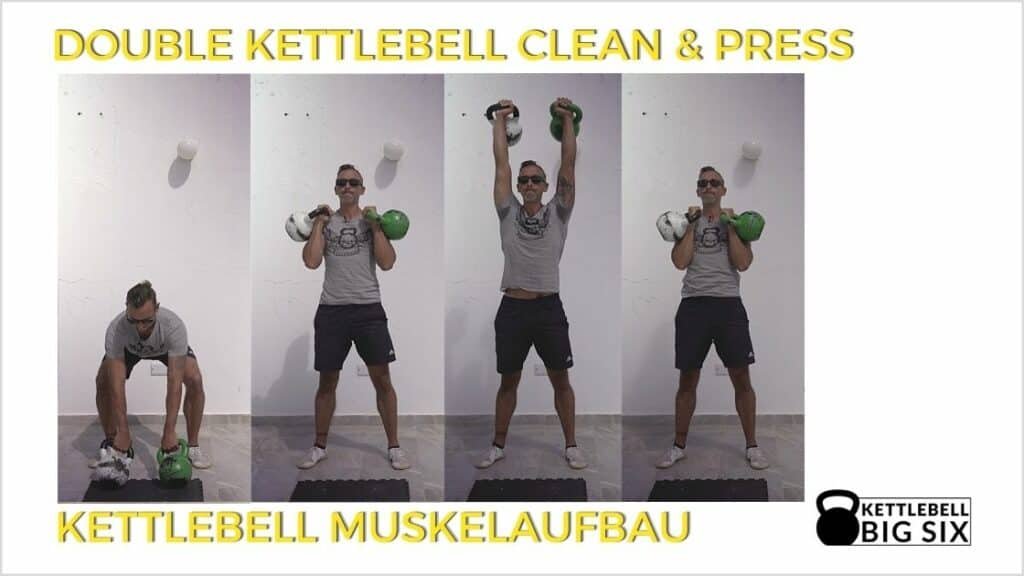 Kettlebell Muskelaufbau - Double Kettlebell Clean & Press
