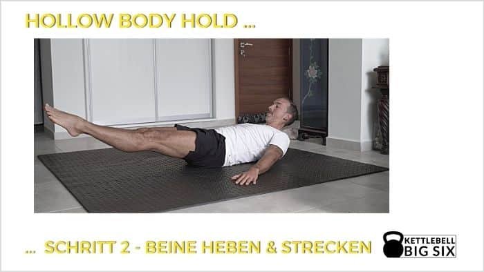 2. Schritt vom Hollow Body hold