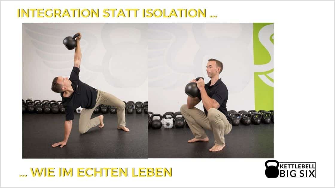 Integration statt Isolation: Du aktivierst bei jeder Bewegung mehrere Muskelgruppen gleichzeitig, genau wie im echten Leben.