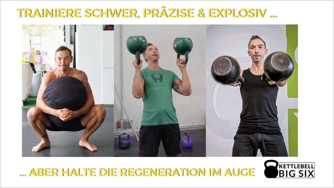 Trainiere schwer, präzise & explosiv aber halte die Regeneration im auge